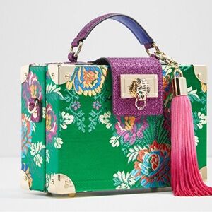 ALDO VETTO Blue Floral Tiger Crossbody with Strap